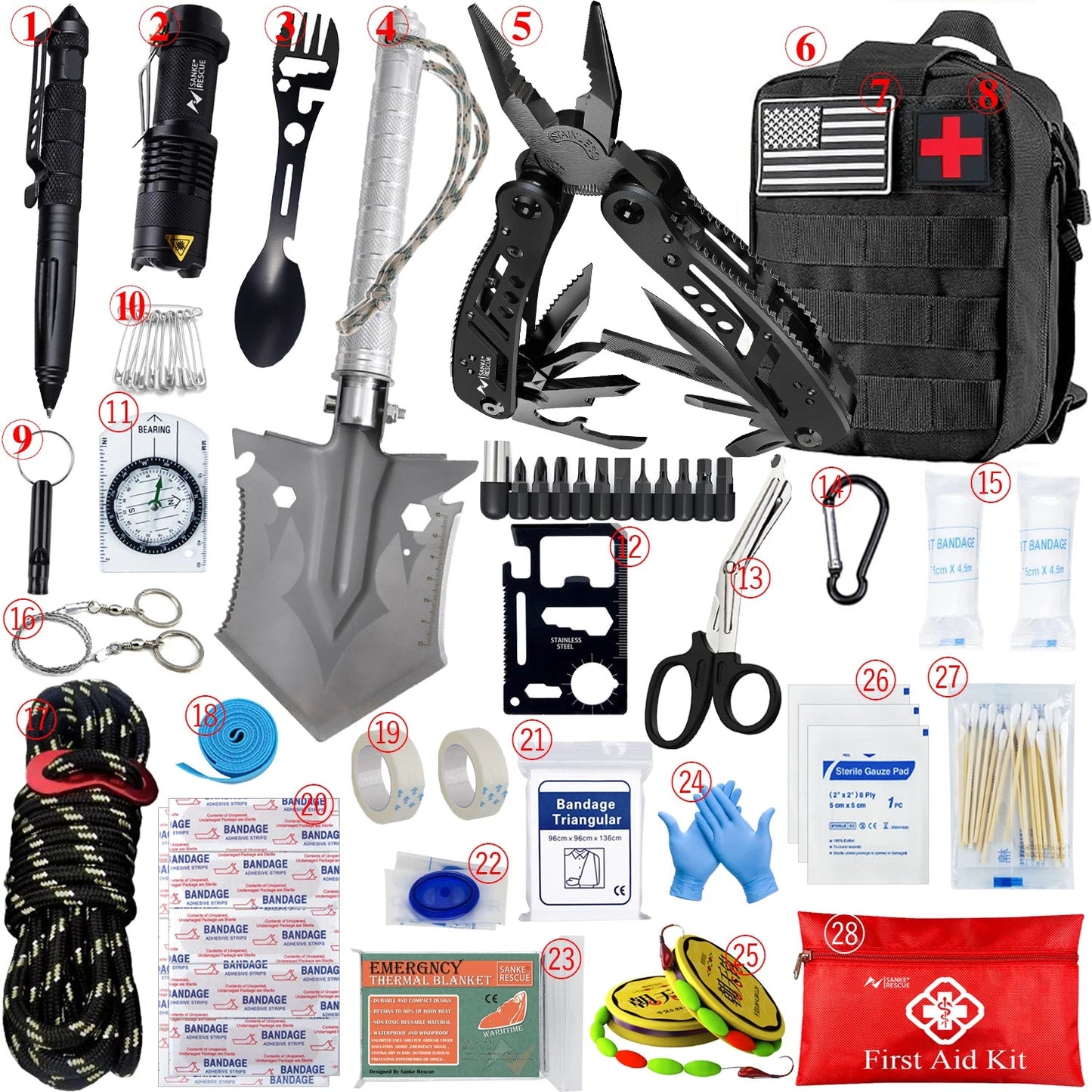 TACTICAL SURVIVAL FIRST AID KIT