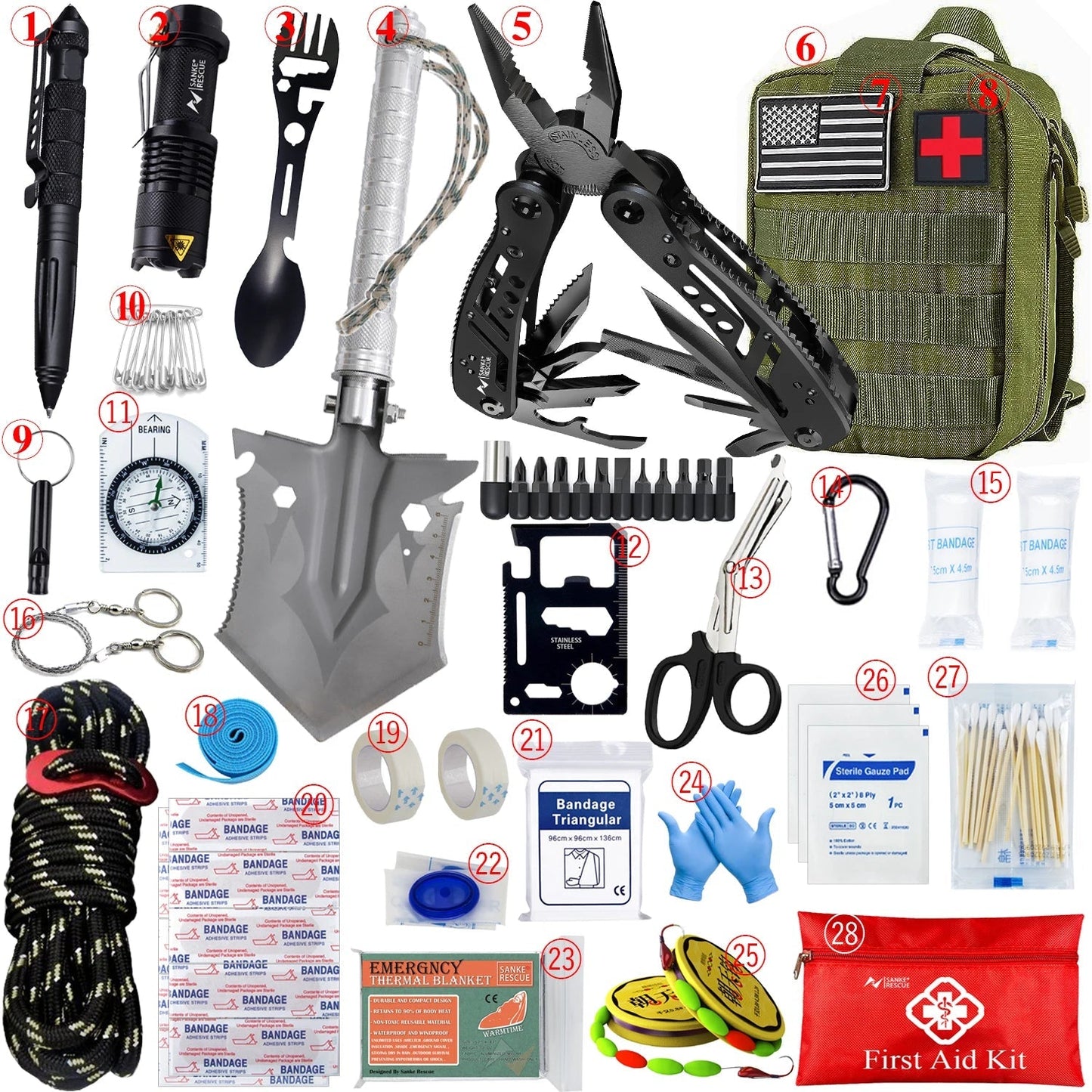 TACTICAL SURVIVAL FIRST AID KIT