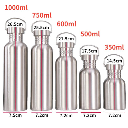 500/750/1000Ml STAINLESS STEEL WATER BOTTLE