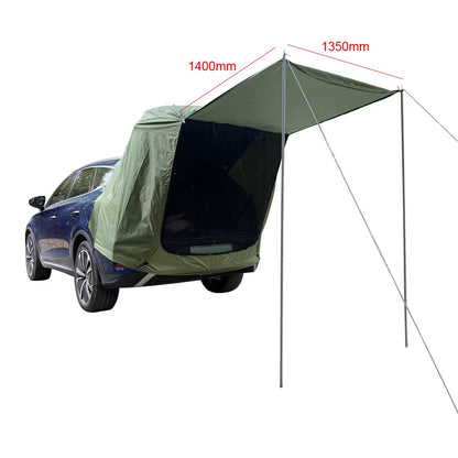 Outdoor Car Rear Tent Camping Picnic Car Rear Tent with Canopy Car Rear Extension Tent Sunshine-Proof Rain-Proof Car Rear Tent